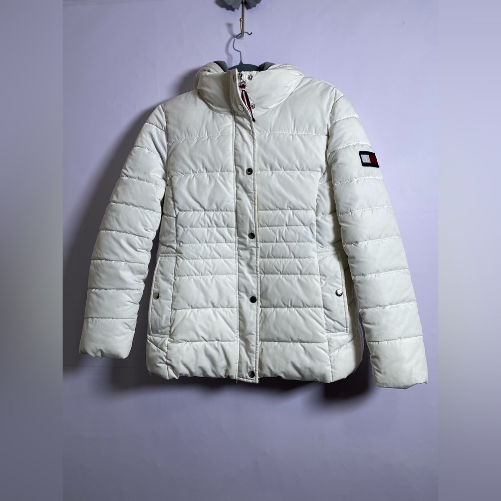 Tommy Hilfiger Cream Puffer Jacket